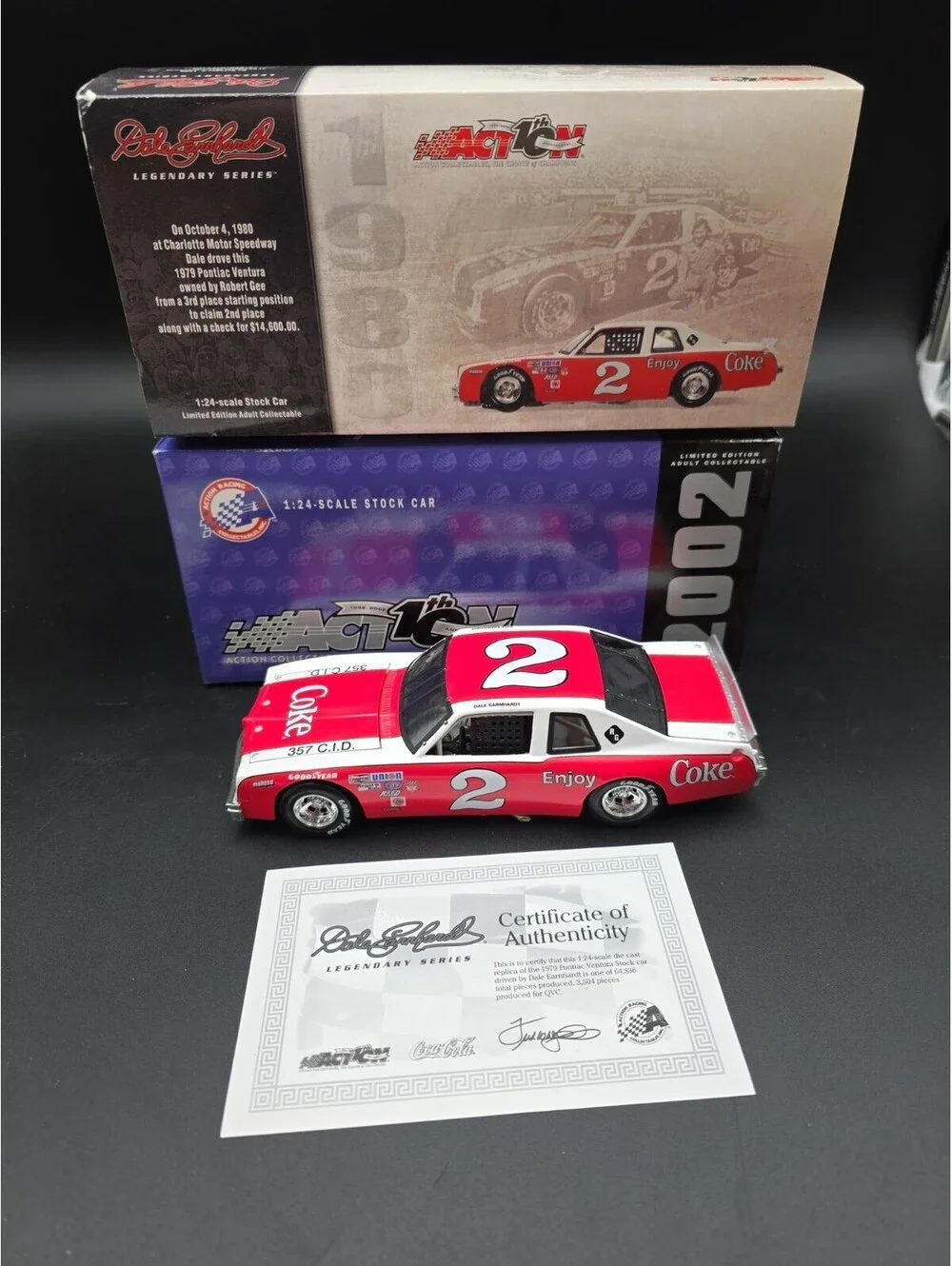 1980 Ventura Dale Earnhardt #2 Coke 1/24 NASCAR Action Diecast Car